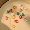10Pcs/set Nail Supplies Christmas Nail Accessories Christmas Nail Rhinestones Girls/Lady