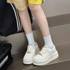 thick-soled leather women's new autumn versatile single shoes muffin sports shoes inner height-increasing casual board shoes