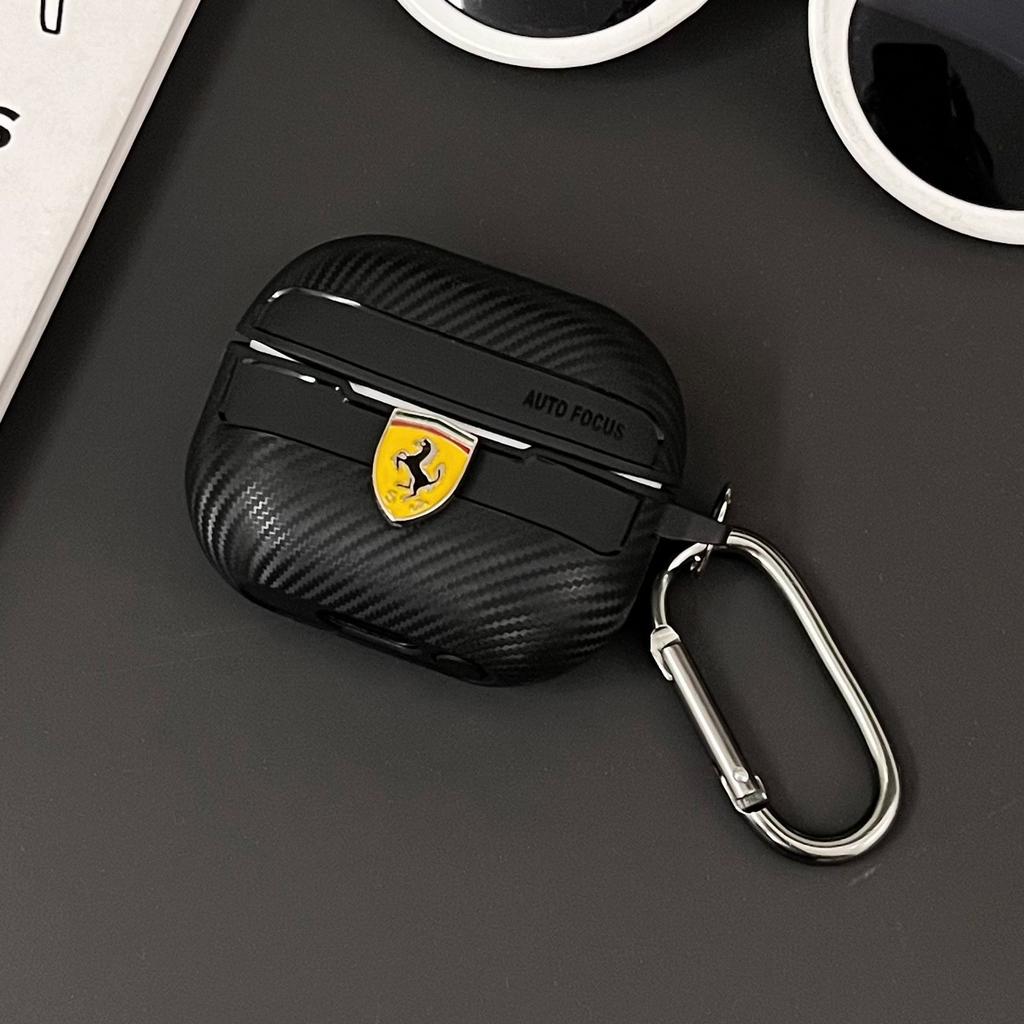 Для Ferrari 308 GT4 328 GTB GTS F355 Беспроводной Bluetooth Чехол для Наушников Air pods 1/2/3/4/5 Pro2 Мягкий Чехол и Брелок с Металлическим Эмблемой