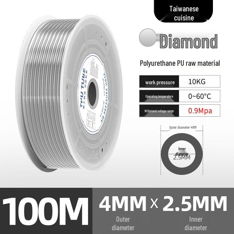 Durable 8mm PU Pneumatic Air Hose, 12mm Tube, Wear & Pressure Resistant - Compressor Accessory