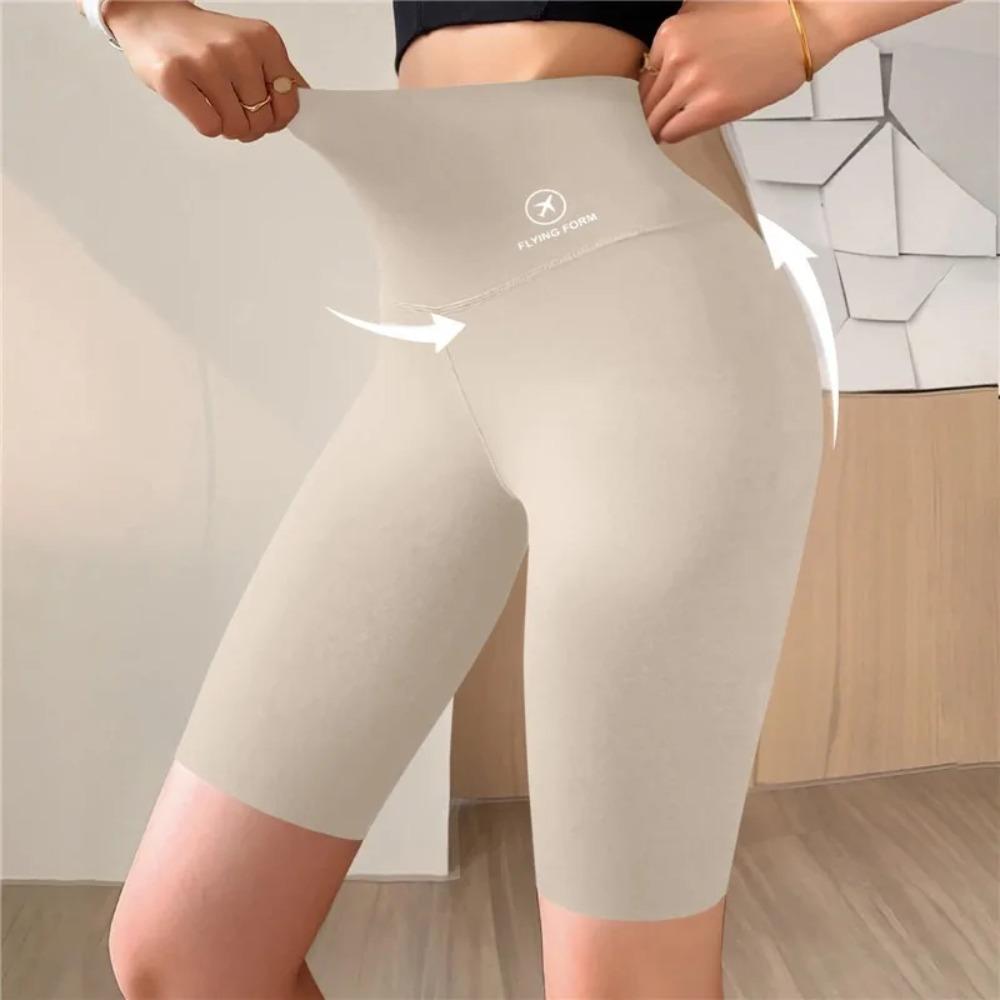 Polyester Fibre Thin Five-cent Yoga Pants Elastic Sports Short Leggings  Women
