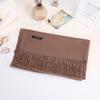 Solid Color Scarf For Women In Winter Thickened And Warm Versatile For Students Single Color Tassel Imitation Cashmere Scarf Shawl
