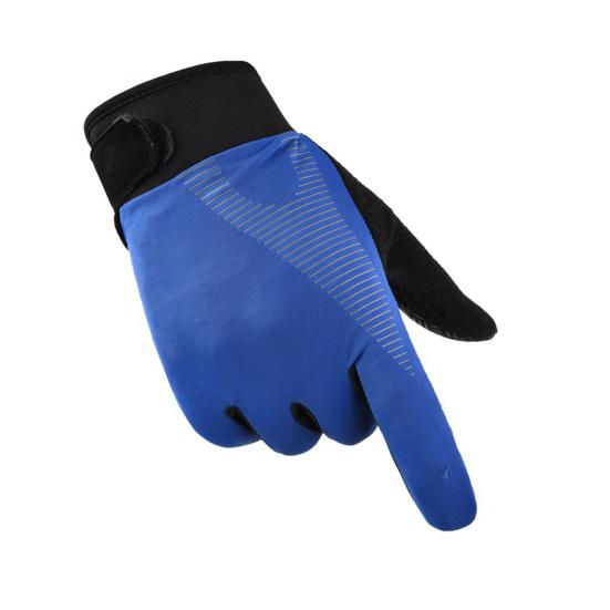 1 Pair Ice Silk Gloves Full Finger Breathable Unisex Outdoor Sports Touch Screen Climbing Fitness Bicycling Gloves for Weight Lifting Exercise