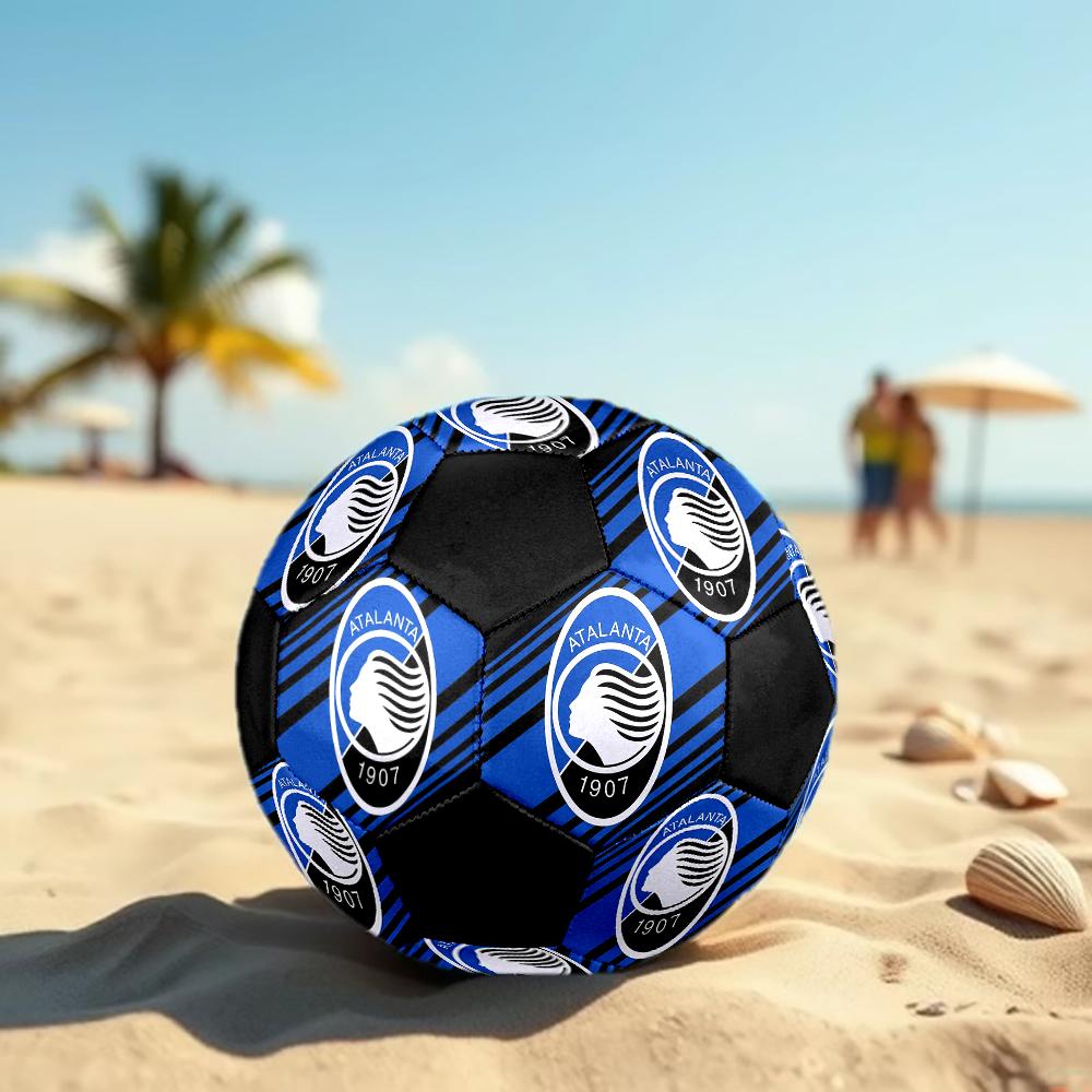 Футбольный мяч с логотипом Atalanta BC, разноцветный, подходит для всех возрастов, машинная сшивка, материал ПВХ, соревновательного уровня, размер 5, прочный и с высоким отскоком