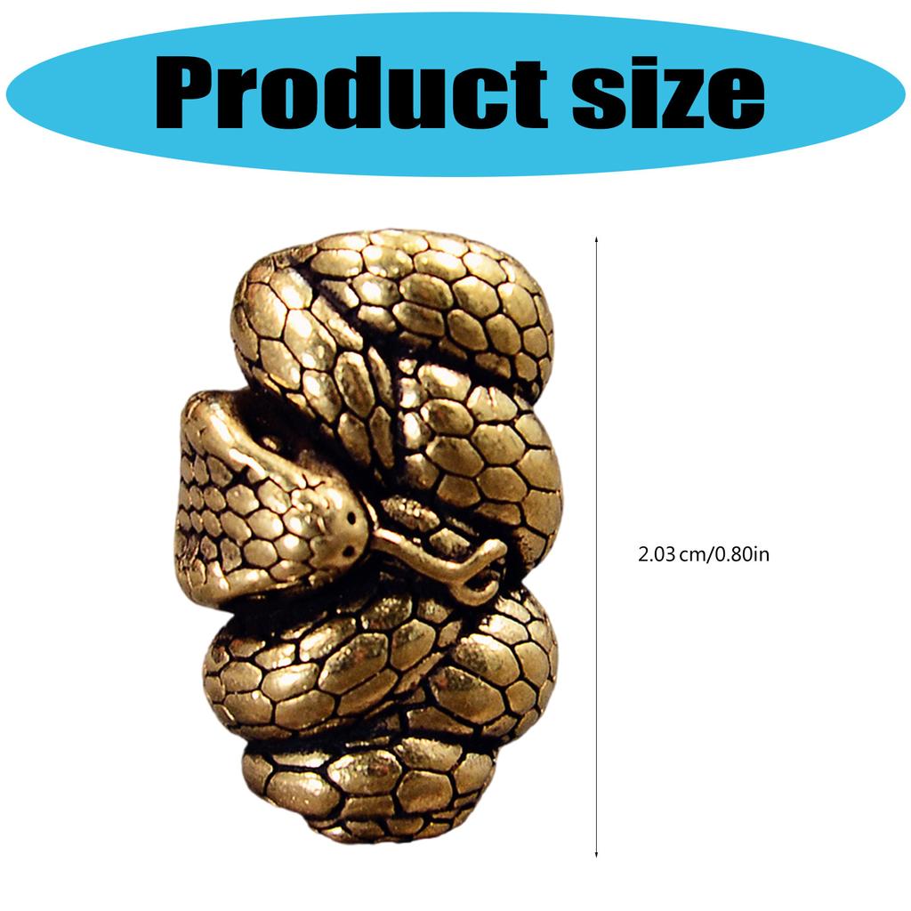 Serpent Brass Beads DIY Jewelry Making Kit Vintage Craft Accessories For Bracelets Necklaces Unisex Gift