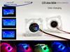 Silent 3010 LED Fluid Bearing Graphics Card Cooling Fan - 3CM Transparent Color-Changing, 5V/12V/24V.