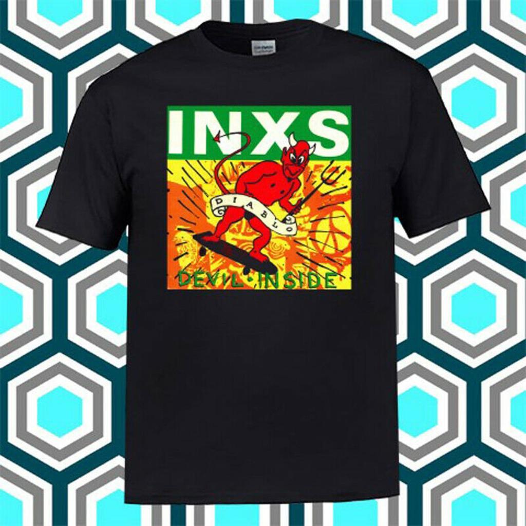 INXS DEVIL INSIDE Rock Band Legend Logo Black New Popular
