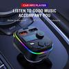 Bluetooth 5.3 Автомобильный FM-передатчик PD Type-C Dual USB Ambient Player MP3-зарядное устройство Type-C Беспроводной светильник Handsfree PD QC3.0