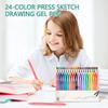 40 Colored Push-Down Neutral Pen With High Beauty Value For Student Sketching And Drawing, Fast-Drying And Ink-Lasting,20ml