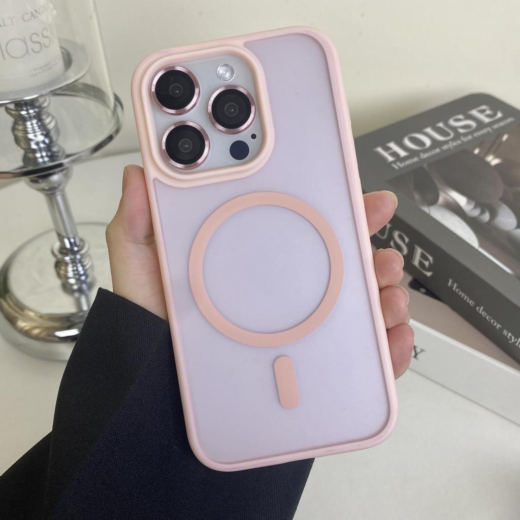 Магнитный противоударный чехол Magsafe для iPhone, защитное пальто с беспроводной зарядкой, темный iPhone14 15 14Pro Max 13 Pro Max