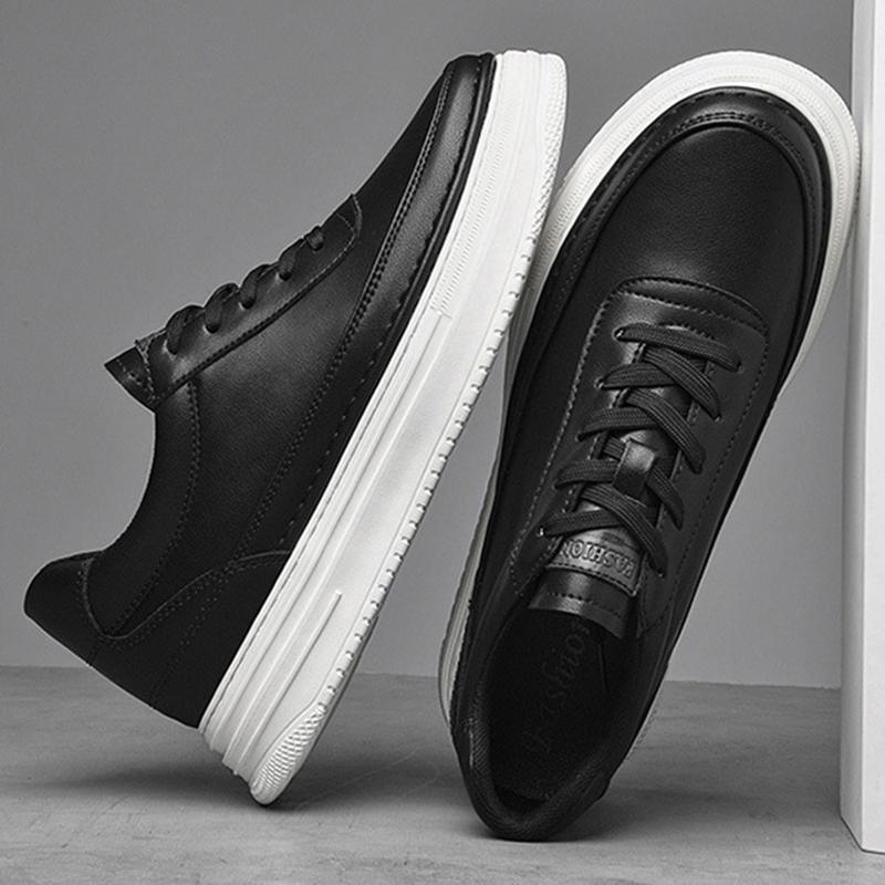 Men Leather 6/8CM Invisible Inner Height Increasing Shoes Outdoor Fashion For With Thick Soles Breathable Men Shoes Formal Shoes