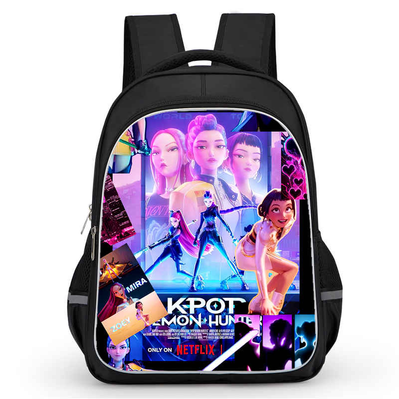 Cartoon School Bags For Boys Girl,16In School Backpack With Double Zipper Pocket,K-Ppop Kids Bags For Pupil Students, Best Gift