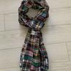 Idee a Shop Patchwork Scarf / Navy Scarf