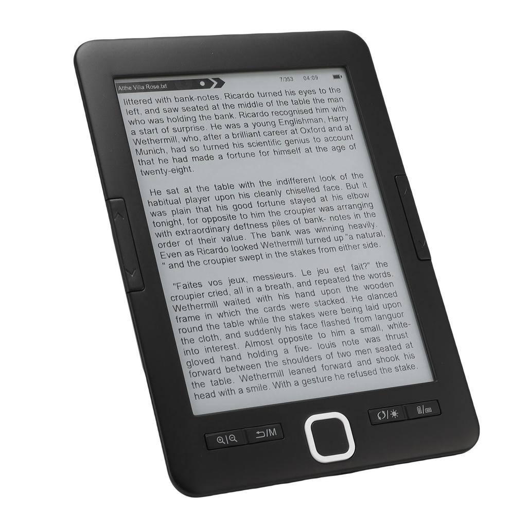 Portable Ebook Reader 8G 128MB 6 Inch Ink Screen Electronic Book Reader Supports Multiple Text Image Formats