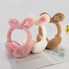 Winter Warm Earmuffs Folding Fur Earmuffs Cute Bow Fluffy Ear Warmer Earmuffs Earflap Winter Accesso