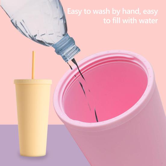 Стакан для кофе емкостью 720 мл с крышкой и соломинкой, вакуумная дорожная кофейная кружка с двойными стенками и широким горлышком