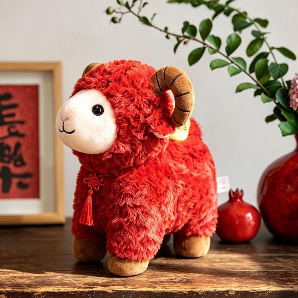 Cotton Plush Plush Sheep Toy Curly Wool Sheep Plush Doll Festival Lamb Stuffed Doll Friend Gift