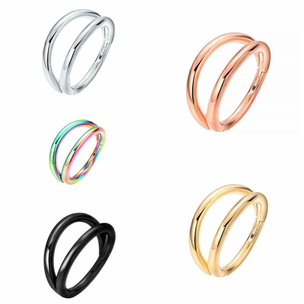 Электрооцинковка Двойные Слои Пирсинг Ноздри Геометрический Хип-Хоп Мужской