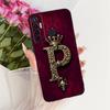 For Tecno Camon 17 Case Silicone Luxury Crown A-Z Letters 2D Flat Pattern Soft Phone Case For Tecno Camon17 CG6 CG6j Cover
