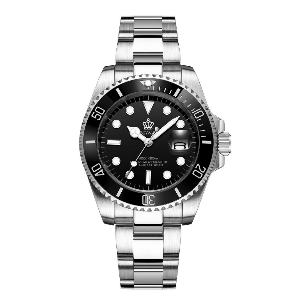 Мужские зеленые часы Submariner Date из нержавеющей стали – Высококлассный минимализм, Водонепроницаемые, Вращающийся безель, Спортивный дизайн для студентов