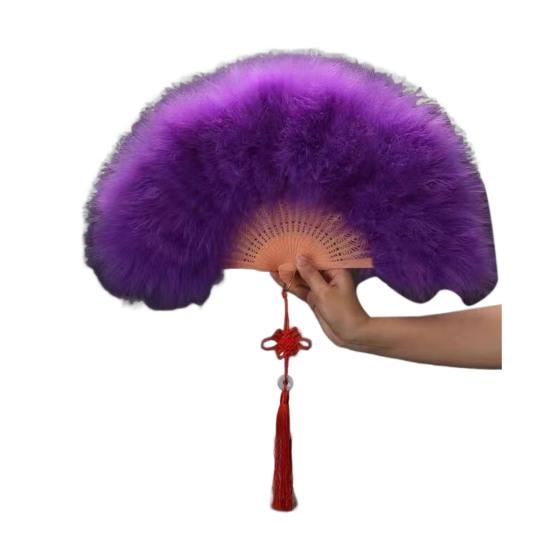 Винтажный складной веер из перьев, ручной веер для свадебной вечеринки, переносной летний веер, украшение для танцевального представления, аксессуары для вечеринок