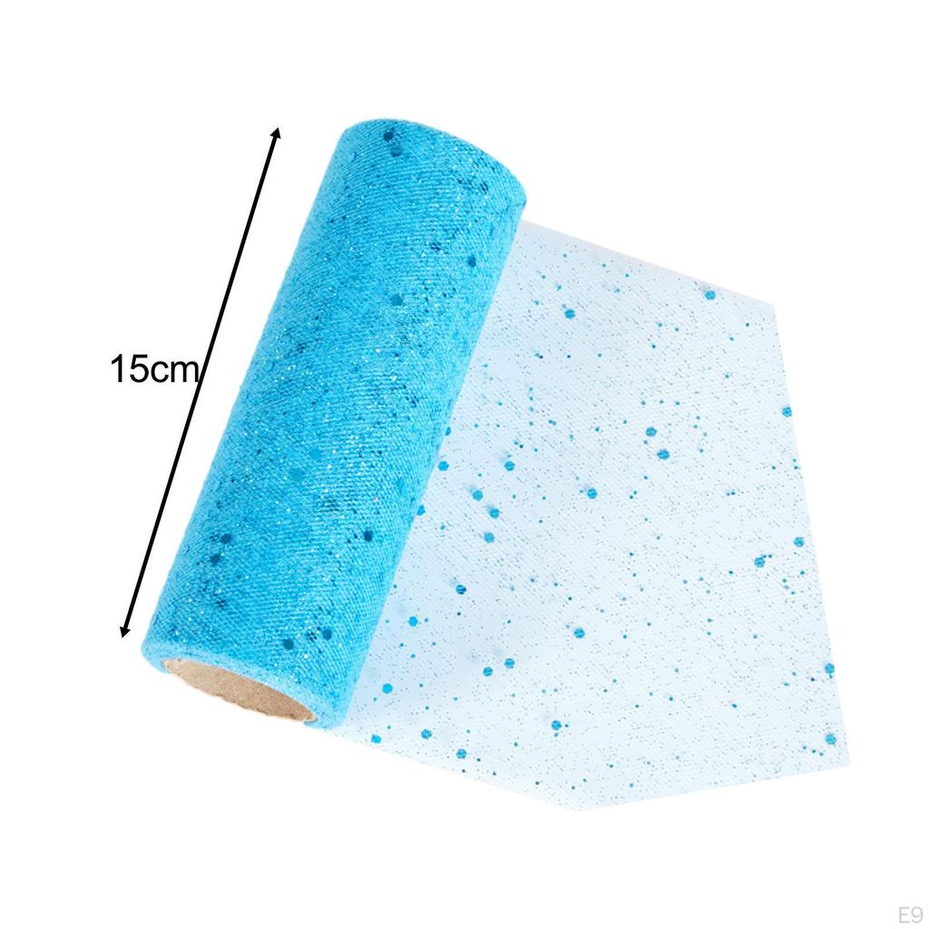 Блестящая тюлевая сетчатая лента, 10 ярдов, универсальная модная портативная ткань с блестками для подарочной коробки