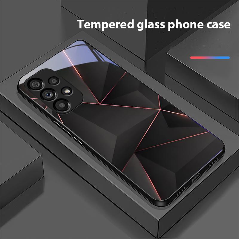 Призма Черный Для Samsung Galaxy S10 20 Plus 21 FE 22 23 24 FE 25 Ultra Черный Закаленное Стекло Чехол для Телефона Жесткий Чехол