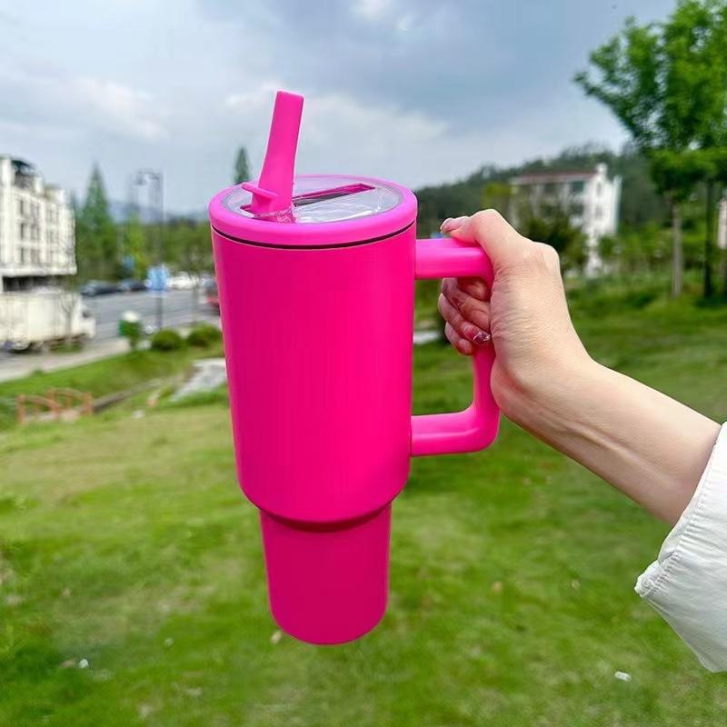 40 унций двухслойный стаканчик для мороженого герметичный складной чехол с трубочкой портативный прямой стакан для питья в машине