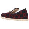 GUCCI Horsebit Suede Wool Loafers Women's Blue Red (Unisex) Women's Casual Unlined Shoes 575850 G3840 4166