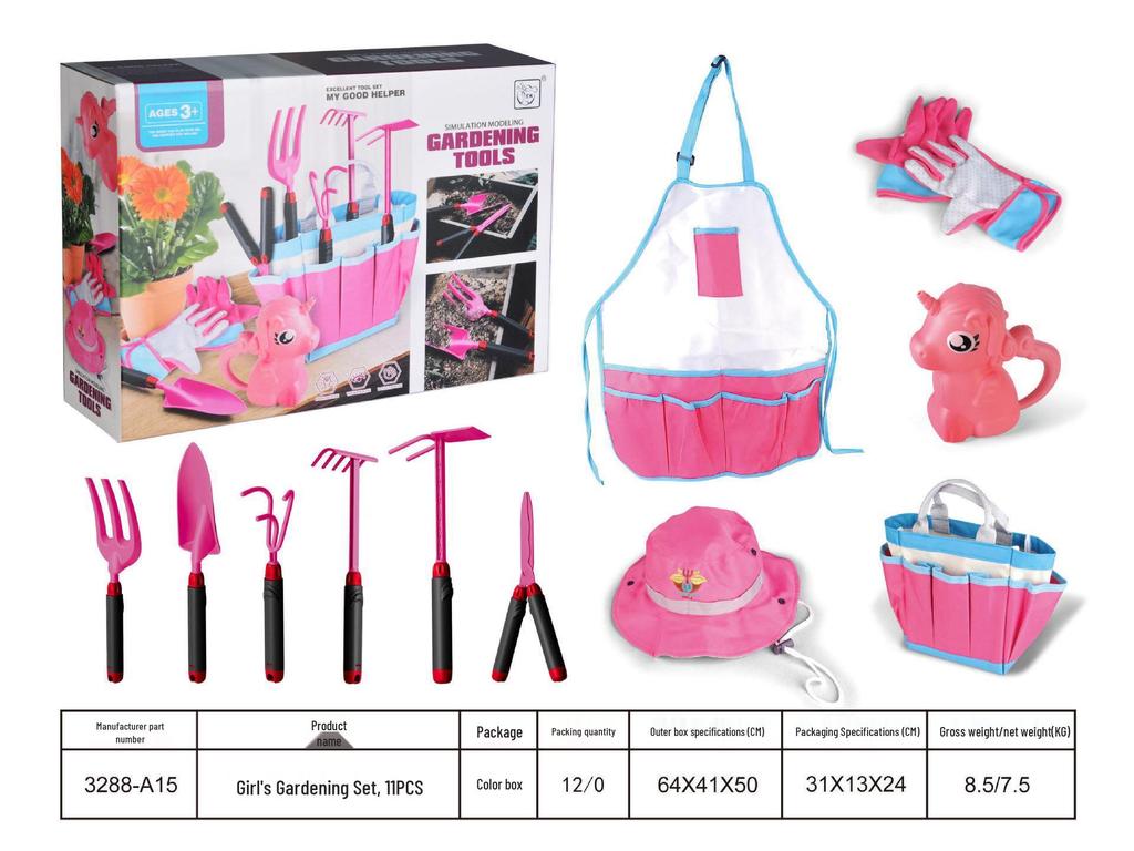 Children's Dinosaur Gardening Set with Apron & Watering Can