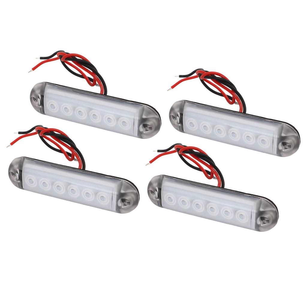4PCS LED Interior Side Marker Lights 12V Stable PC Material Suitable for RV Ships Yachts