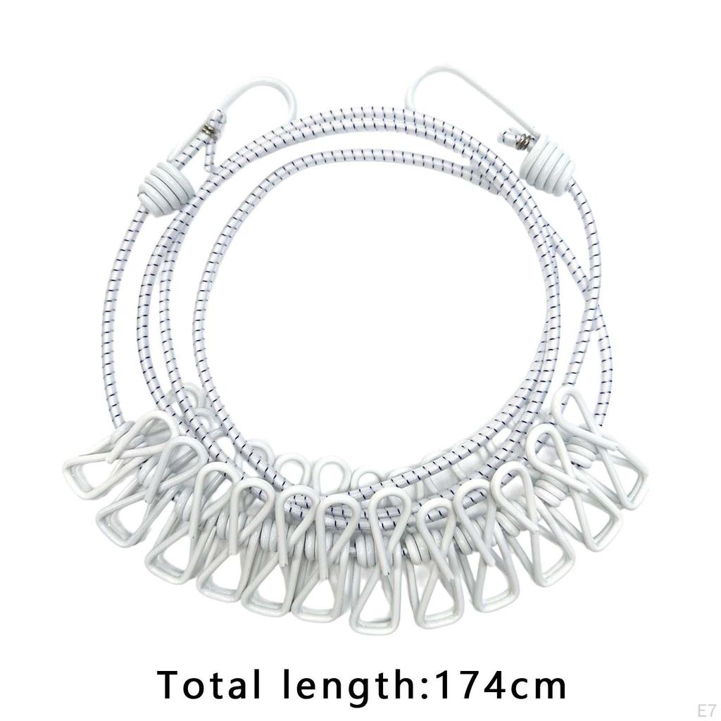 Эластичная веревка для сушки белья для кемпинга, ветрозащитная функциональная вешалка для одежды, дорожная веревка для отдыхающих