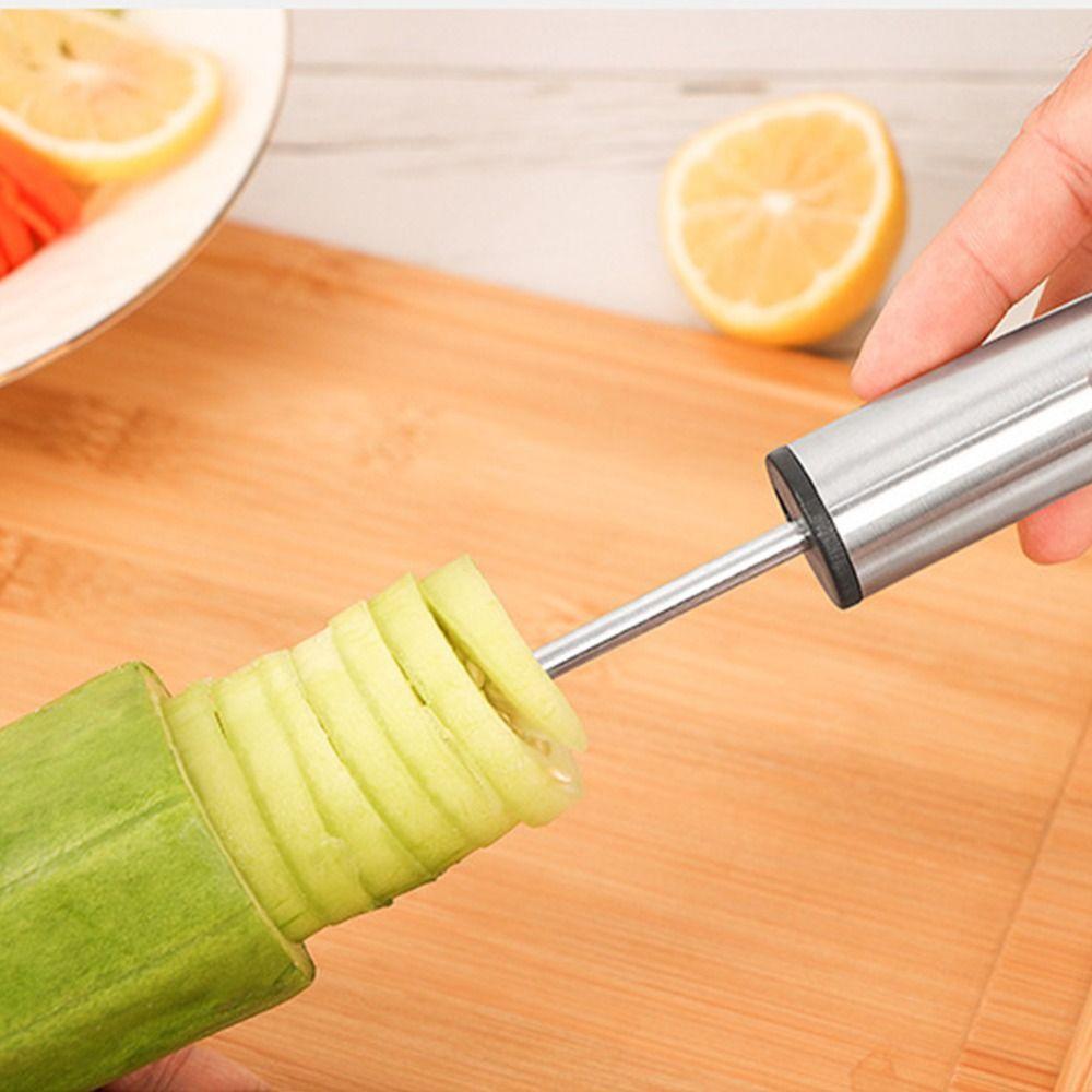 Core Removal Digging Drill Stainless Steel Spiral Cutter Fruit Corer Vegetable Peeler Opener Tool