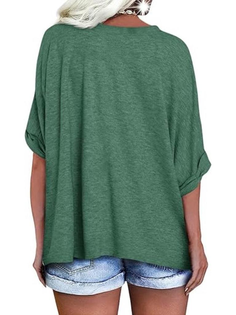 2024 Европейская и американская женская повседневная футболка большого размера с коротким рукавом свободного кроя