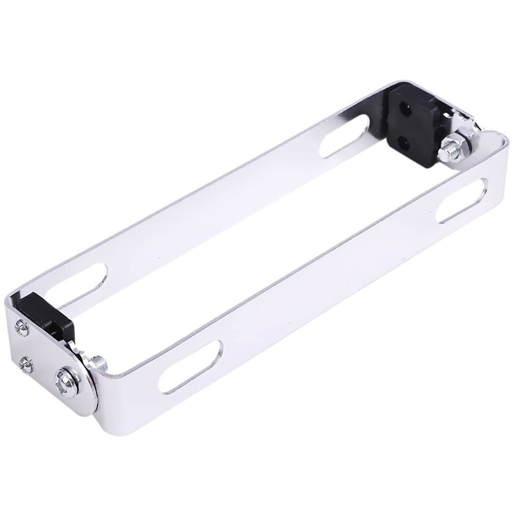 Rubonarie License Plate License Bracket 180° Angle Adjustment, Easy Installation, Scooter, Bike Stay, Angle Adjustment (Silver)