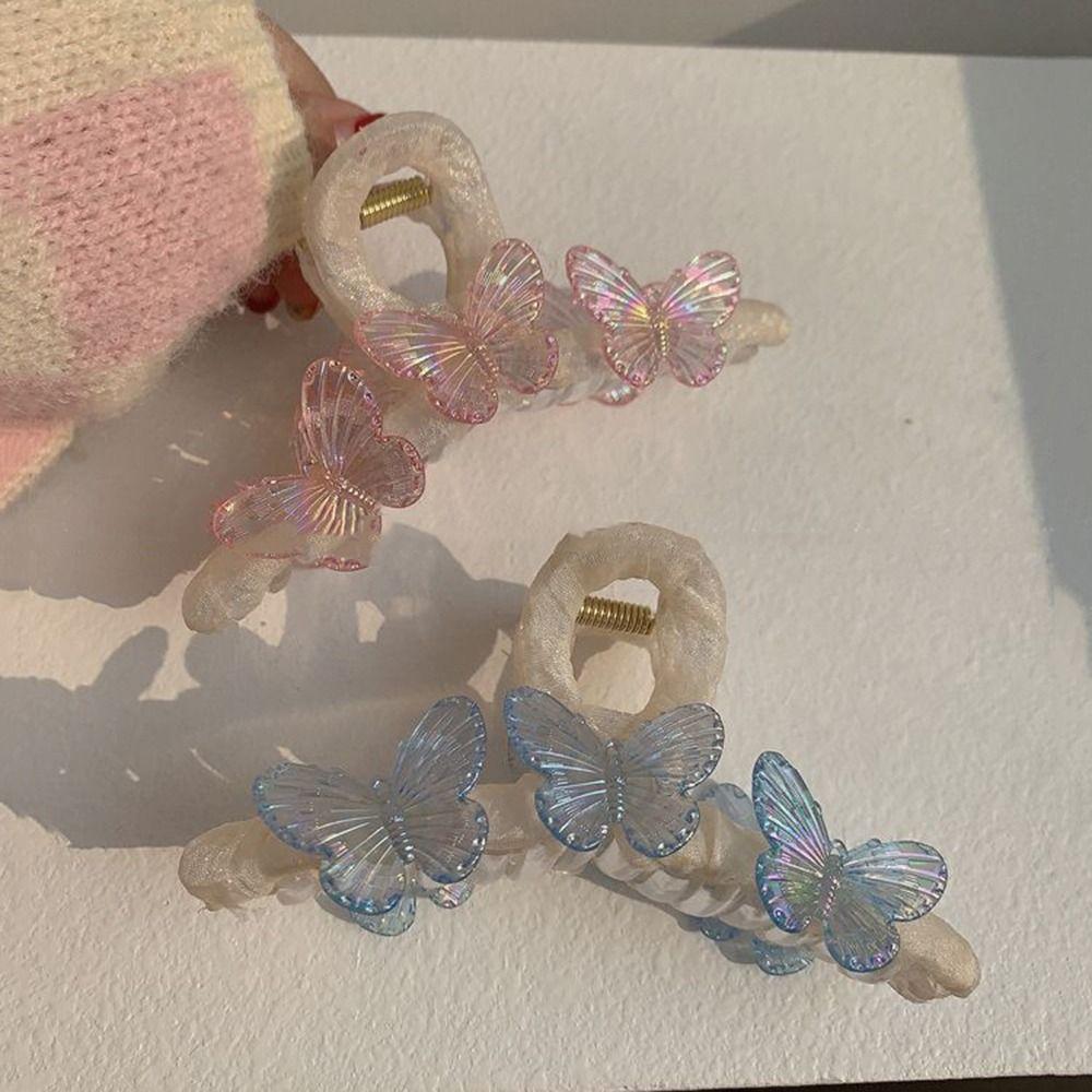 Зажим для волос Краб-зажим для волос Бабочка Коготь для волос Корейский зажим для волос Акула Держатель для хвоста Женская акриловая заколка для волос