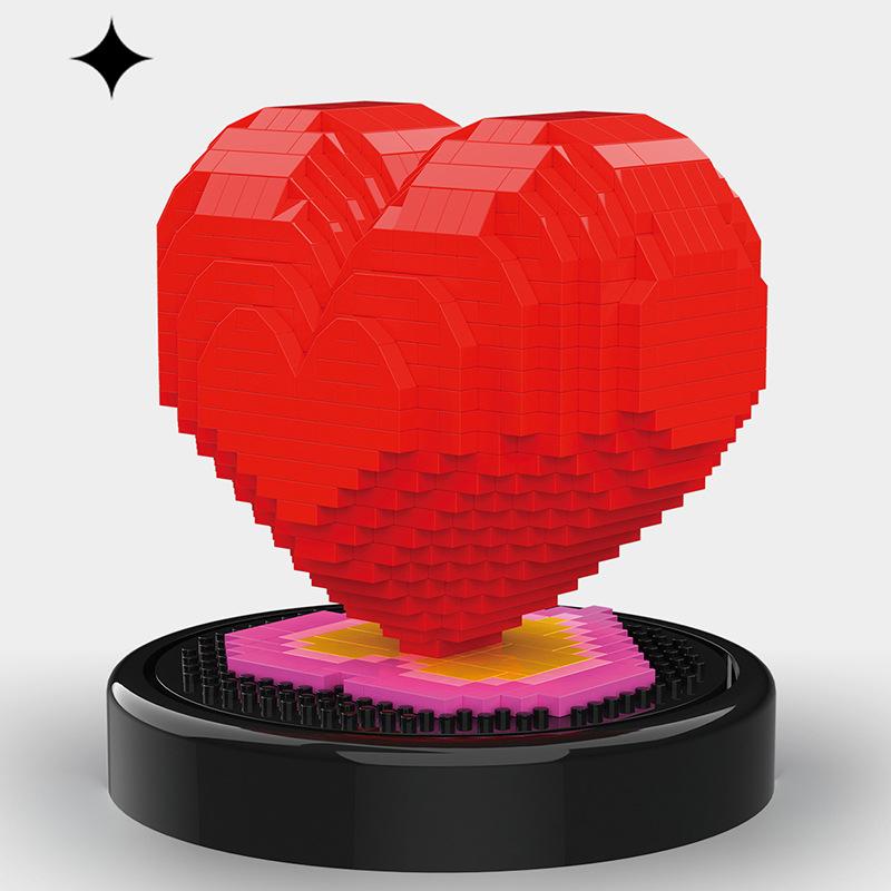 Creative Micro Diamond Love Building Blocks Valentine's Day Gift Girls Birthday Gift Confession Artifact Couple Gift Ornaments