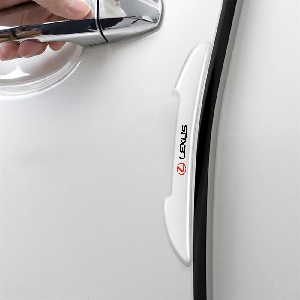 Emblems 4Pcs Car Door Anti-collision Bumper Strips Protector Stickers Accessories For Lexus EX300h RX450h IS300h ES300h NX RX GS BR7