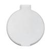Single Sided Folding Circular Mirror Plastic Portable Compact Cosmetic Pocket Mirror White