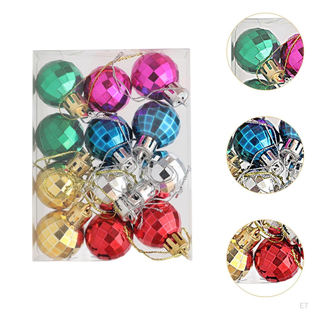 12 Pieces Christmas Ball Ornaments Tree Hanging Xmas Decor
