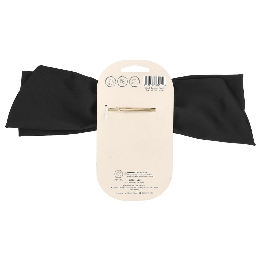Kitsch Заколка для волос из переработанного материала, черная, 1 шт.