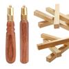 Wood File Handle with Metal Collars for Garage Woodworking Carpentry Tool Maintenance File Cutting Tool Craft