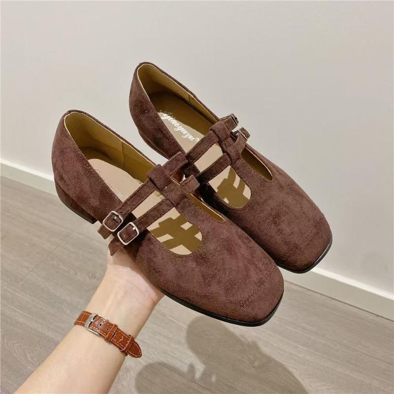 Flat Mary Jane Single Shoes 2025 Spring and Autumn New Retro Women's Shoes Jane Shoes Gentle Leopard Print Shallow Mouth