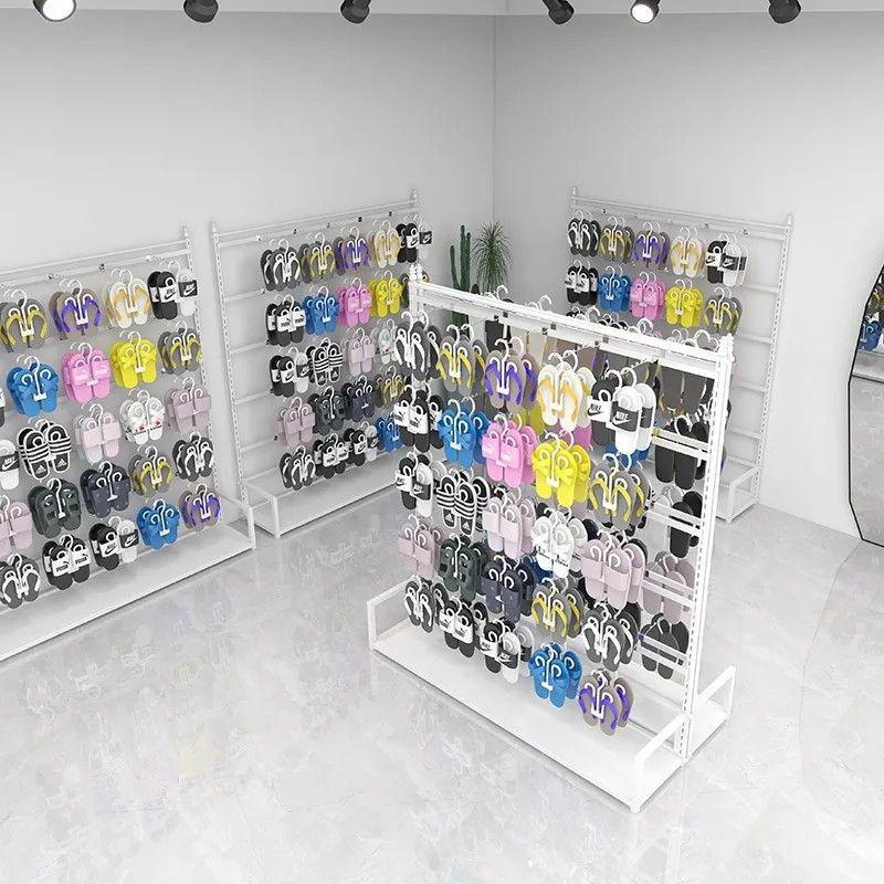 Многоярусная регулируемая стойка-дисплей для тапочек и обуви для супермаркетов и торговых центров