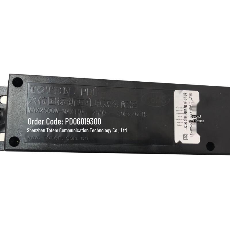 TOTEN 6-Port 10A PDU Power Strip with Switch