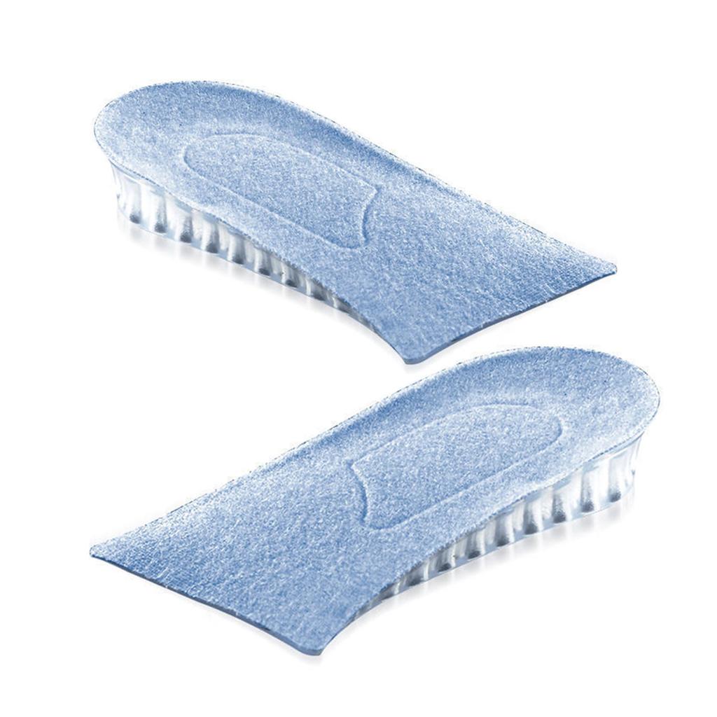 Стельки для увеличения роста многослойные прозрачные силиконовые амортизирующие подъемники для обуви 2 см 1