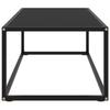VidaXL Table basse Noir avec verre noir 100x50x35 cm