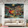 One 2D flat-print vintage workshop photography background made of polyester fabric suitable for home garden and studio.