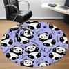 1PC Panda Pattern Office Round Area Rug,  Mat Suitable ForOffice, Under Office Chairs Bedroom Living Room Home Decor, Room Deco