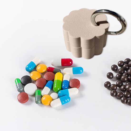 Брелок для таблеток, водонепроницаемый компактный мини-держатель, легкий контейнер с кольцом для ключей, напечатанный на 3D-принтере, небольшой органайзер для таблеток